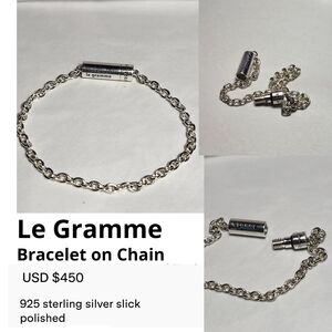 Le Gramme Sterling Silver Chain Bracelet. Without Original Pack. # 119